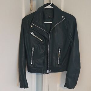 NWOT - Blank NYC Dark Leather Moto Jacket